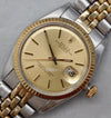 Rosy Brown Rolex Datejust Ref. 1601 Champagne Dial 14k Solid Gold/SS 1974 Mens Watch....36mm