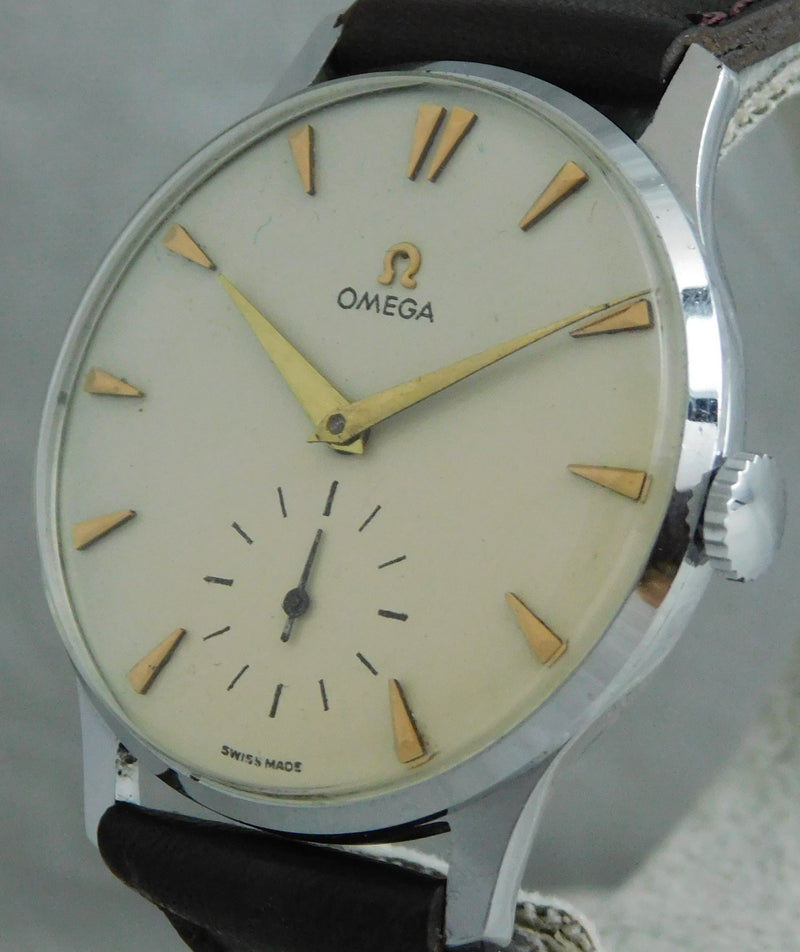 Light Slate Gray Omega Classic Manual Wind 1964 Stainless Steel Swiss Made Mens Watch....35mm