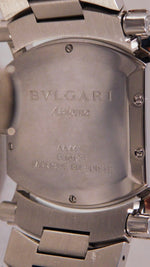 Slate Gray Bvlgari Assioma AA44S Automatic Blue/Gray Dial Stainless Steel Mens Watch....34mm