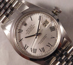 Light Slate Gray Rolex DateJust 16014 Roman Dial SS Calibre 3035 Vintage 1981 Mens Watch....36mm