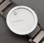 Dark Slate Gray Movado Sapphire Silver Mirror Dial 84 G1 4896 Stainless Steel  Mens Watch....38mm