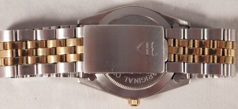 Slate Gray Rolex Tudor Prince Oysterdate 74033 18k Solid Gold Bezel/SS Mens Watch....34mm