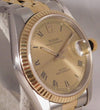 Rosy Brown Rolex Tudor Prince Oysterdate 74033 18k Solid Gold Bezel/SS Mens Watch....34mm