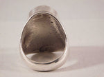 Gray Zuni Inlay Turquoise Coral Jet and Mother of Pearl Huge Mens Ring....Size 10.5