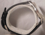 Rosy Brown Hermes Paris Classic Manual Wind Silver Dial Stainless Steel Mens Watch....35mm