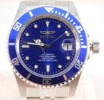 Midnight Blue Invicta Pro Diver Blue Dial Automatic Date Stainless Steel Mens Watch....42mm