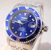 Dark Slate Blue Invicta Pro Diver Blue Dial Automatic Date Stainless Steel Mens Watch....42mm