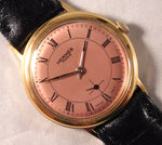 Rosy Brown Hermes Paris Classic Rose Gold Dial Manual Wind Vintage 1940 Mens Watch....34mm