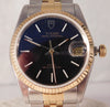 Gray Rolex Tudor Prince Oysterdate 18k Solid Gold Bezel Circa 1996 Mens Watch....34mm
