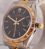 Rosy Brown Rolex Tudor Prince Oysterdate 18k Solid Gold Bezel Circa 1996 Mens Watch....34mm