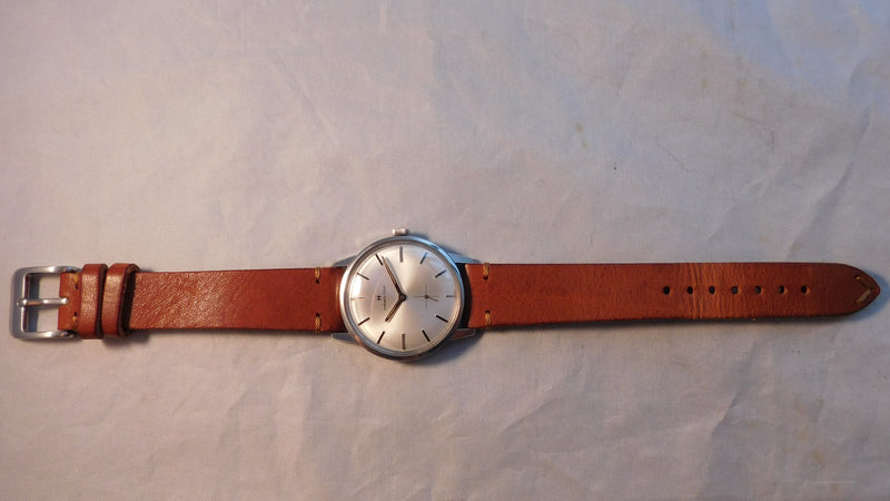 Dark Gray Hamilton Thin-line Ref. 19001-3 Stainless Steel Vintage 1970's Mens Watch....34mm