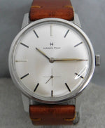 Light Slate Gray Hamilton Thin-line Ref. 19001-3 Stainless Steel Vintage 1970's Mens Watch....34mm