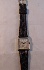 Rosy Brown Gruen Vintage 1920's Stainless Steel Silver Dial Manual Wind Mens Watch....26mm
