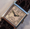 Dark Gray Gruen Vintage 1920's Stainless Steel Silver Dial Manual Wind Mens Watch....26mm