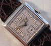 Dark Gray Gruen Vintage 1920's Stainless Steel Silver Dial Manual Wind Mens Watch....26mm