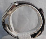Dark Gray Gruen Vintage 1920's Stainless Steel Silver Dial Manual Wind Mens Watch....26mm