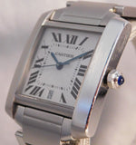 Dark Gray Cartier Tank Francaise Ref. # 2302 Automatic Stainless Steel Mens Watch....28mm
