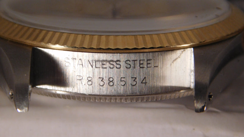 Dim Gray Rolex Oyster Perpetual Ref. 1005 14k Solid Gold/SS Circa 1988 Mens Watch....34mm
