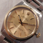 Dim Gray Rolex Oyster Perpetual Ref. 1005 14k Solid Gold/SS Circa 1988 Mens Watch....34mm