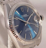Rosy Brown Rolex Tudor Prince Oysterdate Ref. 75204 SS Blue/Green Sunburst Dial Mens Watch....34mm