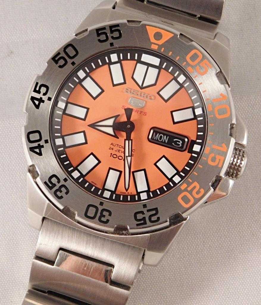 Seiko Baby Orange Automatic Stainless SRP483 Mens – Palazzolo