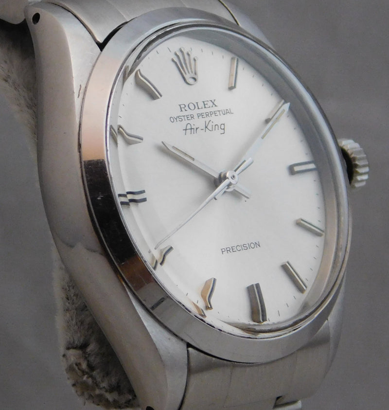 Dim Gray Rolex Oyster Perpetual Air King Ref. 5500 Vintage 1974 SS Mens Watch....34mm