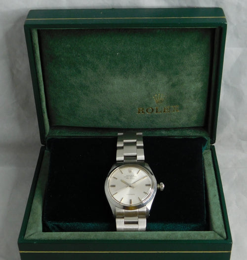 Dark Slate Gray Rolex Oyster Perpetual Air King Ref. 5500 Vintage 1974 SS Mens Watch....34mm