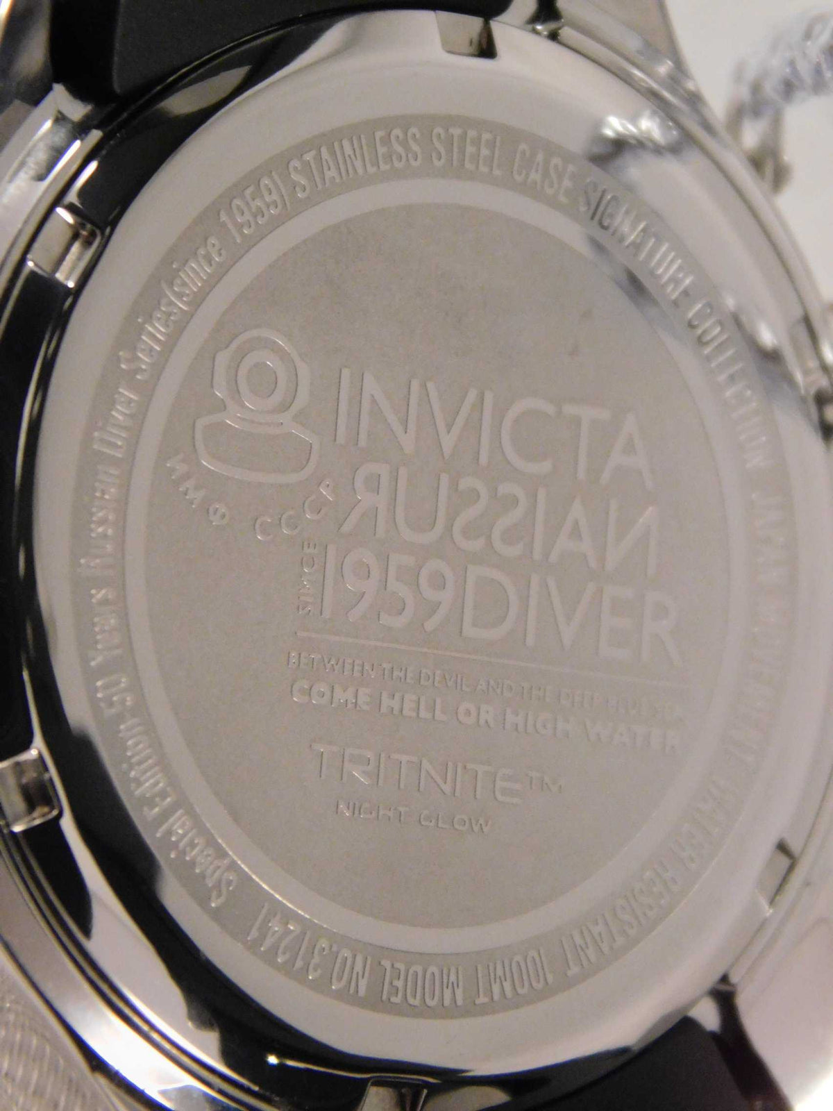 Rosy Brown Invicta Russian Diver Quartz Oyster Dial Stainless Steel/Silicone Strap....43mm