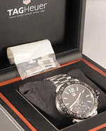 Dark Slate Gray Tag Heuer Formula 1 Black Dial Grande Date SS Quartz Mens Watch WAU1110.....40mm