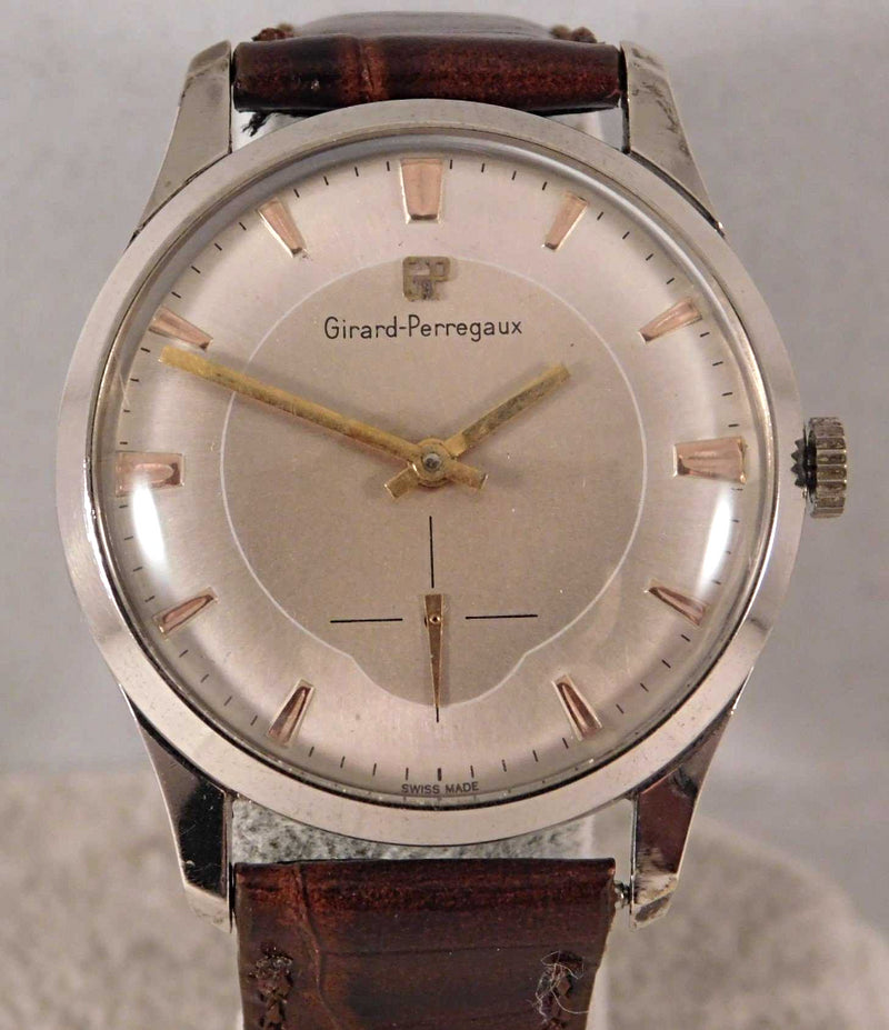 Rosy Brown Girard Perregaux Vintage 1950's Manual Wind Mens Pre-Owned Big Size Watch...37mm