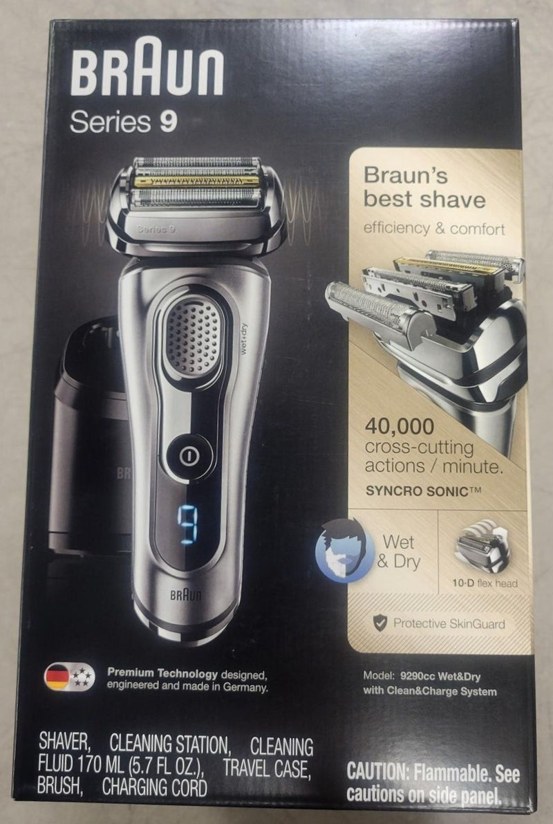 Braun Series 9 Mens Electric Shaver 9290CC w/Advanced Clean and Charge –  Vincent Palazzolo