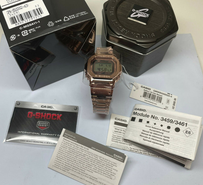 Gray Casio G-Shock GMWB5000GD-4 Bluetooth Multi-Band 6 Tough Solar Mens Watch....43mm