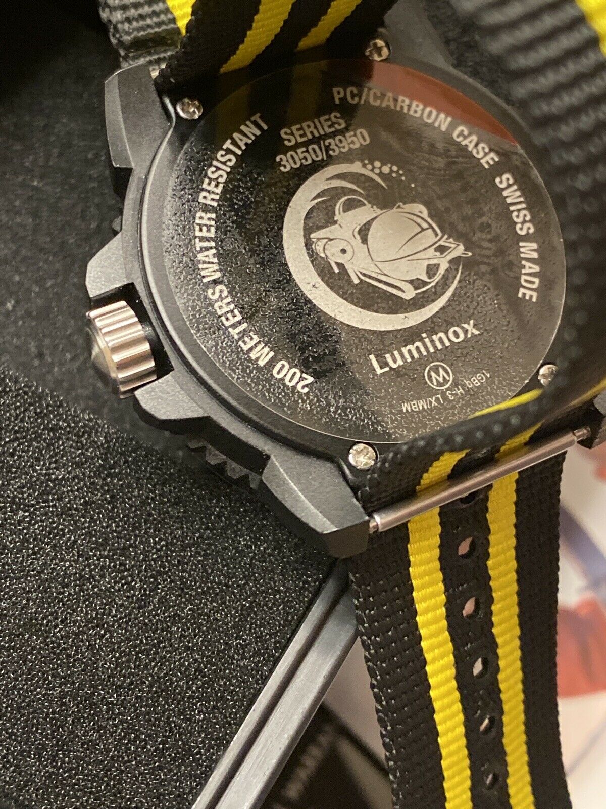Luminox Men's Watch Set Navy Seal 3950 Series Yellow & Black Strap