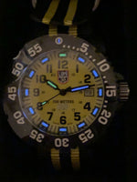 Black Luminox Men's Watch Set Navy Seal 3950 Series Yellow & Black Strap 3955.SET....44mm