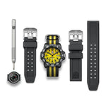 Light Gray Luminox Men's Watch Set Navy Seal 3950 Series Yellow & Black Strap 3955.SET....44mm