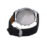 Black Non Brand Wristwatch Men/Women Leather Band Round Dial Analog....New....40mm