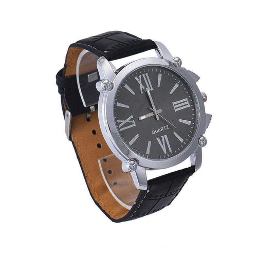 Dark Slate Gray Non Brand Wristwatch Men/Women Leather Band Round Dial Analog....New....40mm