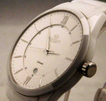 Gray Oniss Slim Ceramic Swiss Quartz Men's Watch....43mm