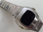 Dark Gray Pulsar Time Computer Date Command SS Vintage 1973 W/Original Bracelet Mens Watch