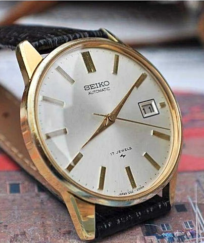 Seiko 7005-2000 Date Automatic Movement Vintage 1970's Mens Watch
