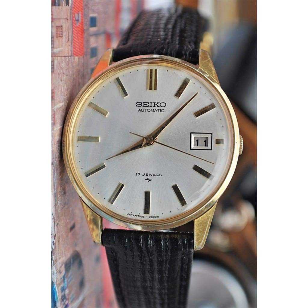 Seiko 7005-2000 Date Automatic Movement Vintage 1970's Mens Watch....3 –