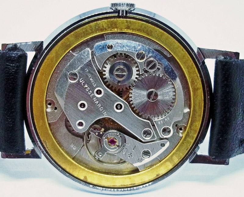 Light Gray Ulysse Nardin Swiss Made Recently Serviced SS Vintage 1960's Mens Watch....34mm