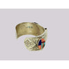 Light Gray Watch Bracelet Sterling Silver & Multi Stone Inlaid Cuff Navajo Mens